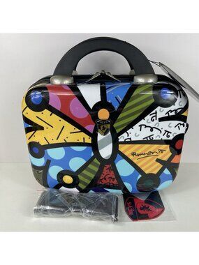 NEW *Read* Heys USA Britto Beauty Hard Case Butterfly Cosmetic Makeup Luggage